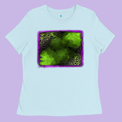 Leopard Halloween Background Ladies Tee Designed By Jasminsmagicworld