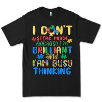 Black dont speak much because im brilliant Premium Tee - MaliasSmallBusiness