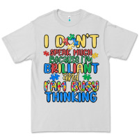 Dove Grey dont speak much because im brilliant Premium Tee - MaliasSmallBusiness