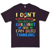 Plum dont speak much because im brilliant Premium Tee - MaliasSmallBusiness