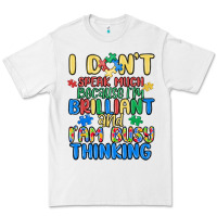 White dont speak much because im brilliant Premium Tee - MaliasSmallBusiness