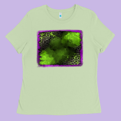 Leopard Halloween Background Ladies Tee Designed By Jasminsmagicworld