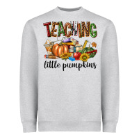 Heather Grey Teaching Little Pumpkins Heavyweight Sweatshirt - texasbilliewilder