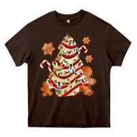 Chocolate Brown christmas tree cake and cookies ado Heavy Core Tee - AdoDesignShop
