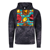 Cloud Black softball helmet and glove with serape seamless pattern Vintage Hoodie - BundleAndBundleShop