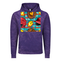 Cloud Purple softball helmet and glove with serape seamless pattern Vintage Hoodie - BundleAndBundleShop