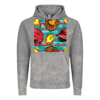 Cloud Rock softball helmet and glove with serape seamless pattern Vintage Hoodie - BundleAndBundleShop