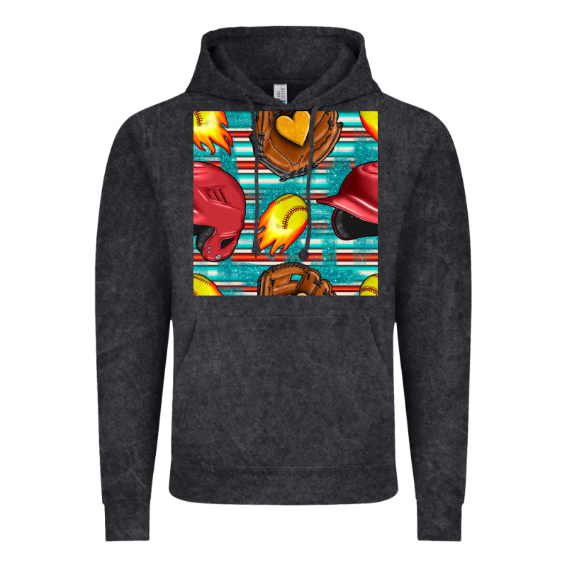 Softball Helmet And Glove With Serape Seamless Pattern Vintage Hoodie by BundleAndBundleShop | Teevron