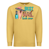 Antique Gold best nail tech ever bbs Premium Sweatshirt - BundleAndBundleShop