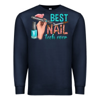 Navy best nail tech ever bbs Premium Sweatshirt - BundleAndBundleShop
