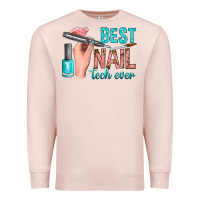 Pale Pink best nail tech ever bbs Premium Sweatshirt - BundleAndBundleShop
