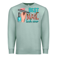 Seafoam best nail tech ever bbs Premium Sweatshirt - BundleAndBundleShop