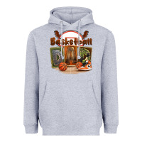 Heather Grey basketball dad Heavyweight Hoodie - FaDigitalArtStudio