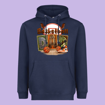 Basketball Dad Heavyweight Hoodie Designed By Fadigitalartstudio