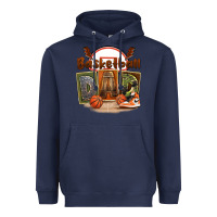 Navy basketball dad Heavyweight Hoodie - FaDigitalArtStudio