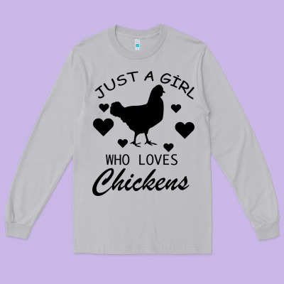 Just A Girl Who Love Chickens Long Sleeve Tee Designed By Bettercallsaul