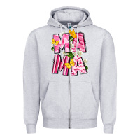 Heather Grey Mama Mother's Day Zipper Hoodie - CowGirlArtShop