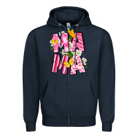 Navy Mama Mother's Day Zipper Hoodie - CowGirlArtShop