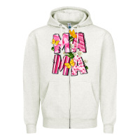 Oatmeal Heather Mama Mother's Day Zipper Hoodie - CowGirlArtShop