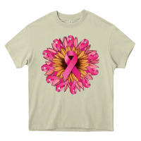 Mossy cancer ribbon sunflower Heavy Core Tee - NancyCooperArtShop