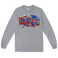 Heather Grey usa nurse Long Sleeve Tee - RanaPortraitStore