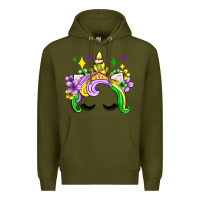 Army Green unicorn mardi gras olivia Premium Hoodie - OliviaCreatesArt