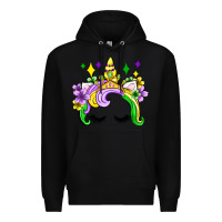 Black unicorn mardi gras olivia Premium Hoodie - OliviaCreatesArt