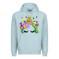 Blue Mist unicorn mardi gras olivia Premium Hoodie - OliviaCreatesArt