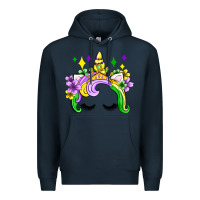 Navy unicorn mardi gras olivia Premium Hoodie - OliviaCreatesArt