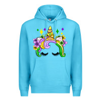 Ocean Blue unicorn mardi gras olivia Premium Hoodie - OliviaCreatesArt