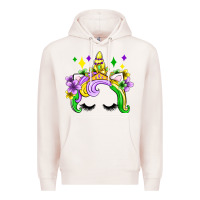 Pale Pink unicorn mardi gras olivia Premium Hoodie - OliviaCreatesArt
