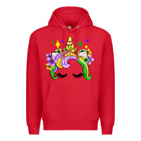Red unicorn mardi gras olivia Premium Hoodie - OliviaCreatesArt