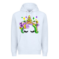 White unicorn mardi gras olivia Premium Hoodie - OliviaCreatesArt