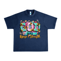 Navy god is my refuge and strength Urban Heavy Tee - LillyAllenDesigns