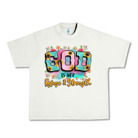 Pistachio god is my refuge and strength Urban Heavy Tee - LillyAllenDesigns