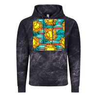 Cloud Black softball sunflowers with serape seamless pattern Vintage Hoodie - BundleAndBundleShop