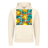 Vintage Artic softball sunflowers with serape seamless pattern Vintage Hoodie - BundleAndBundleShop
