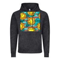Vintage Black softball sunflowers with serape seamless pattern Vintage Hoodie - BundleAndBundleShop