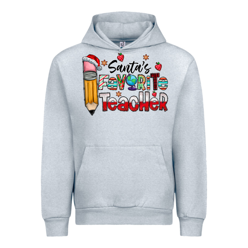 Santa Favorite Teacher Urban Hoodie by CowhideDigitalArt | Teevron