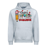 Heather Grey Santa Favorite Teacher Urban Hoodie - CowhideDigitalArt
