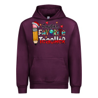 Mauve Wine Santa Favorite Teacher Urban Hoodie - CowhideDigitalArt