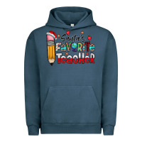 Pigment Midnight Navy Santa Favorite Teacher Urban Hoodie - CowhideDigitalArt