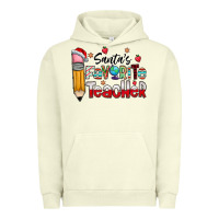 Pigment Pistachio Santa Favorite Teacher Urban Hoodie - CowhideDigitalArt
