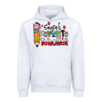 White Santa Favorite Teacher Urban Hoodie - CowhideDigitalArt