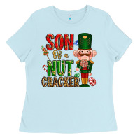 Baby Blue Christmas son of a nutcracker Ladies Tee - NancyCooperArtShop