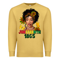 Antique Gold juneteenth 1865 black woman Premium Sweatshirt - FaDigitalArtStudio