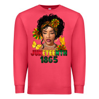 Cardinal juneteenth 1865 black woman Premium Sweatshirt - FaDigitalArtStudio