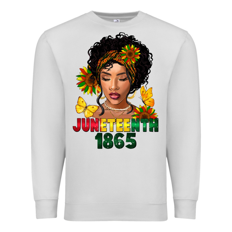 Juneteenth 1865 Black Woman Premium Sweatshirt by FaDigitalArtStudio | Teevron