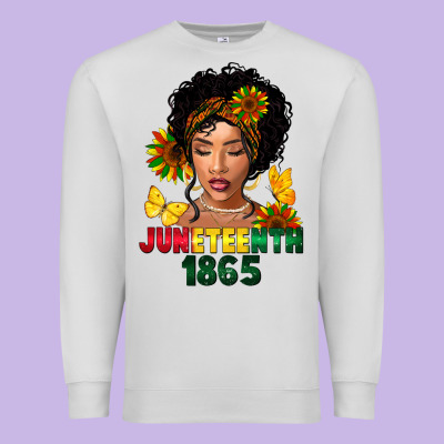 Juneteenth 1865 Black Woman Premium Sweatshirt Designed By Fadigitalartstudio