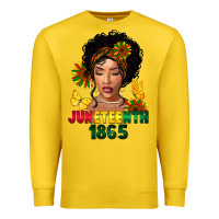 Lemon juneteenth 1865 black woman Premium Sweatshirt - FaDigitalArtStudio